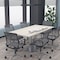 Skutchi Designs Rectangle 6 Person Conference Room Table, 36" W, 6 ft. L, 29" H, White Cypress HAR-REC-36X72-DOU-WHITECYPRESS - alternate 3